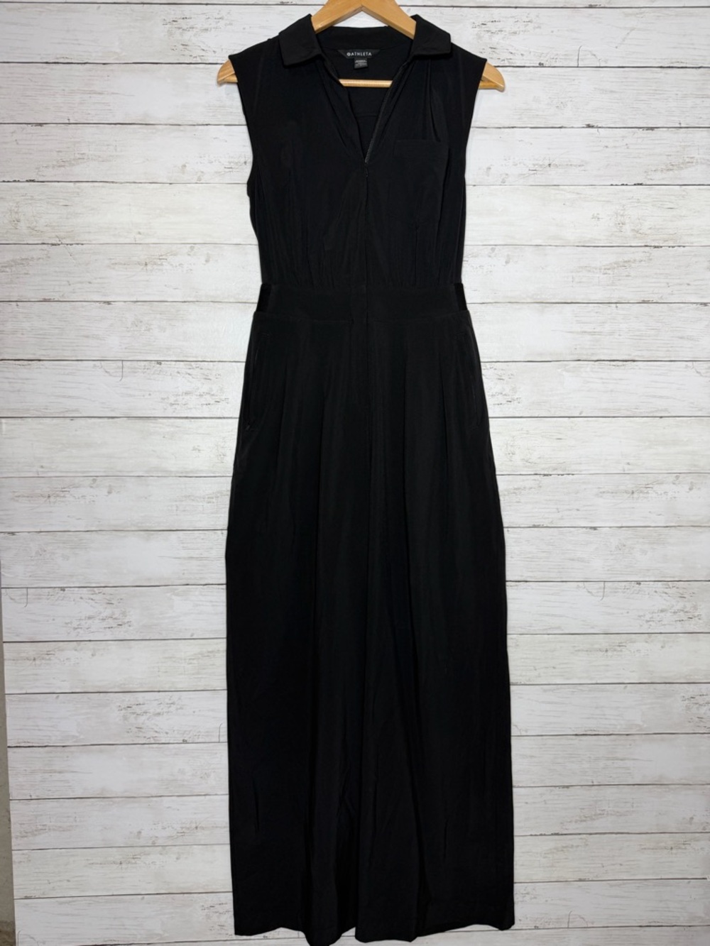 ATHLETA Brooklyn Heights Wide Leg Jumpsuit Black Size 2 - Picture 2 of 7